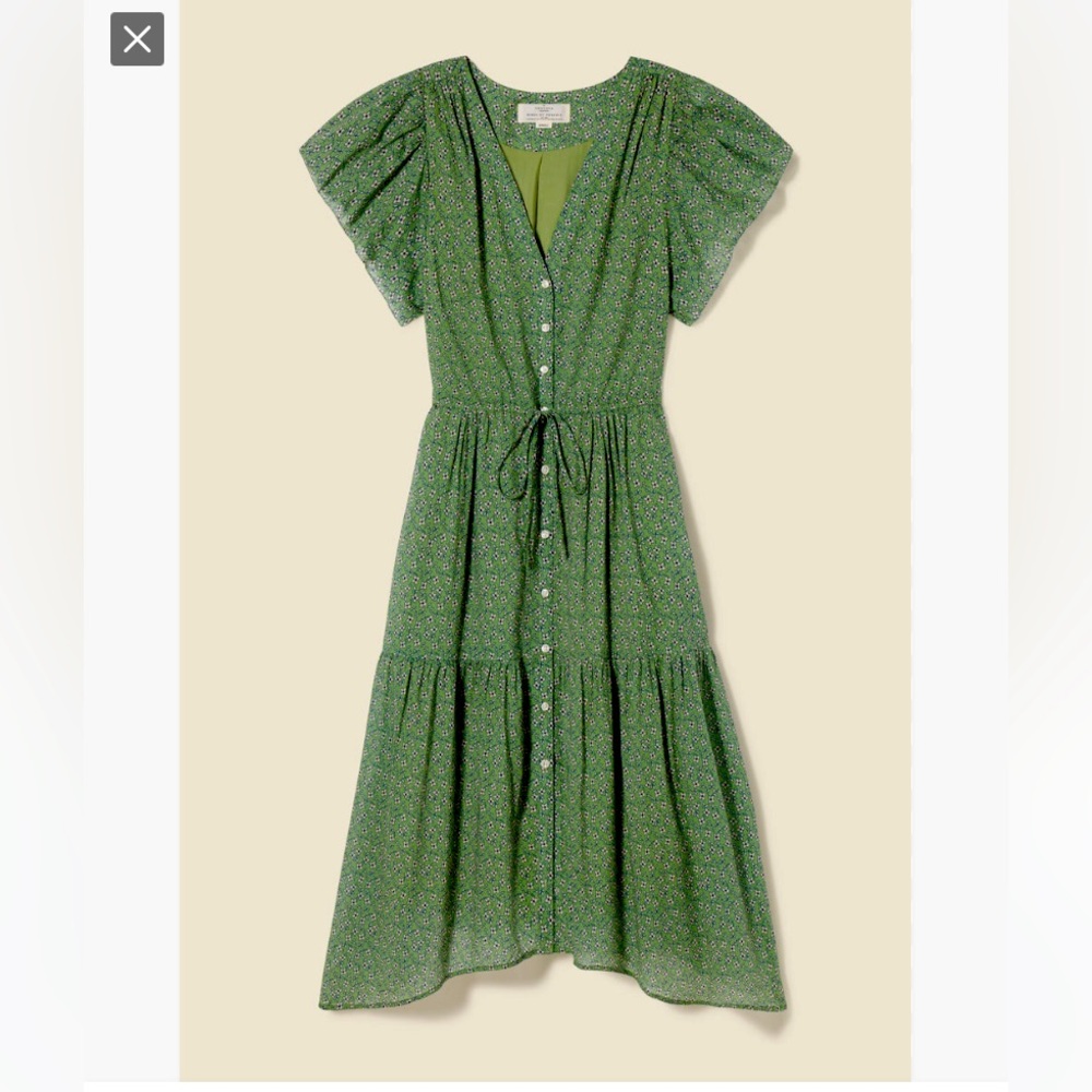 Trovata Kristi Dress Basil Floral Large
